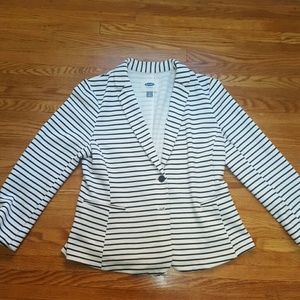 Old Navy Striped Knit Blazer