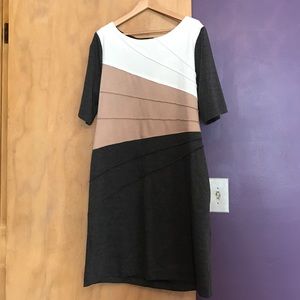 Size 16 asymmetrical design dress.