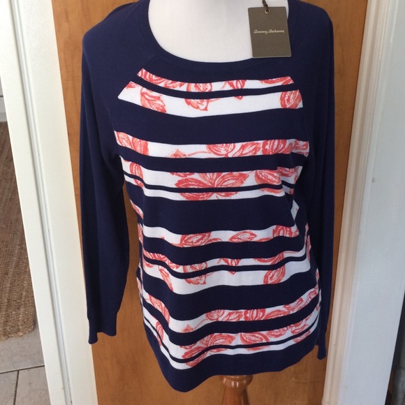 Tommy Bahama peekaboo paisley pullover.