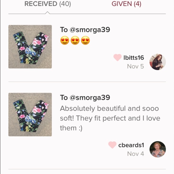 Floral flower printed leggings OS - Picture 2 of 2