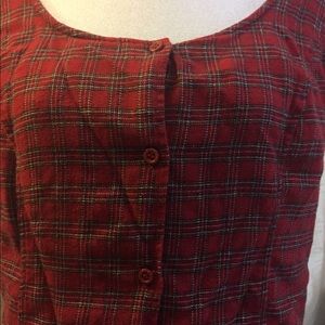 J.crew plaid top. Fun holiday shirt!