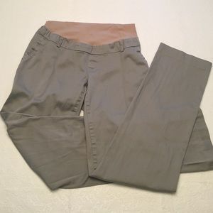 Gray Maternity Dress Pants