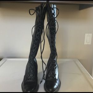 Jeffrey Campbell Lace Up Frontier Boots
