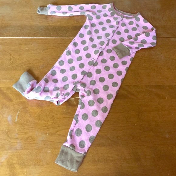Polka dot pajama onesie