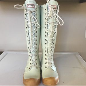 Hunter Rain Boots Lace Up Tall