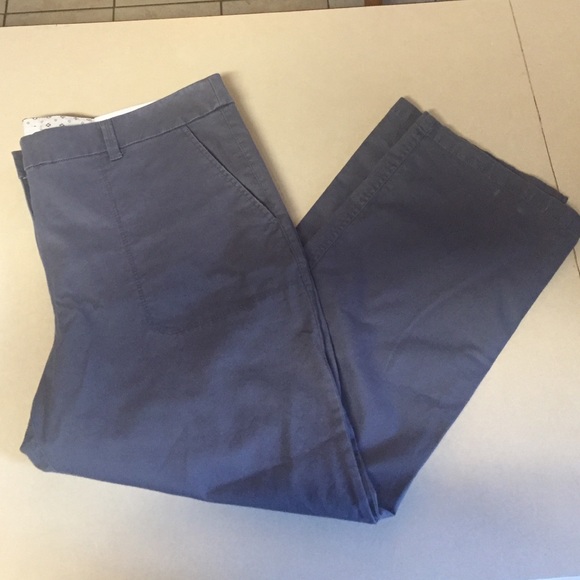 Loft grey kick crop pants