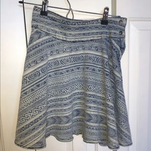 Tribal Denim Skirt