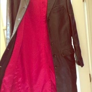 Kenneth Cole New York leather trench coat