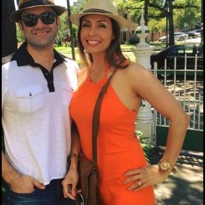 New York & Co halter bra top dress M