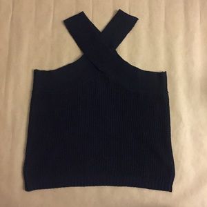 ✖️ SOLD ✖️Cross Halter Top