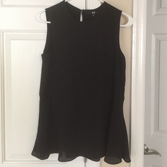 black formal tank top with keyhole back