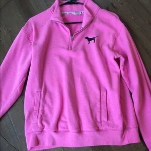 PINK by VS Quarter Zip Crew Neck Sweatshirt
