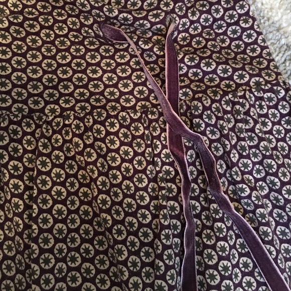 Geometric pattern cotton/silk skirt - Picture 3 of 4