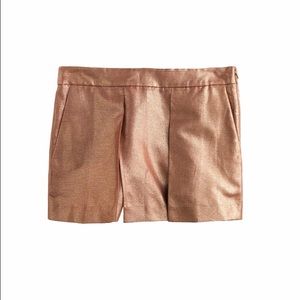 JCrew Metallic Linen Crossover Short Size 2