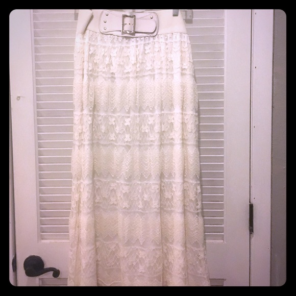 Boho Gypsy Cream Skirt
