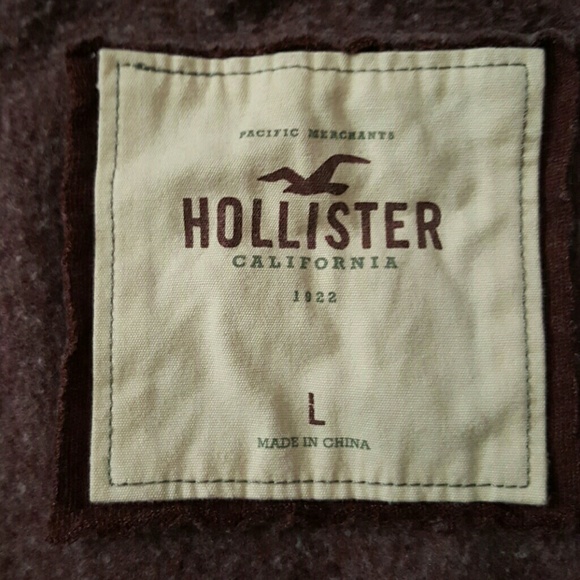 FINAL PRICE! Hollister Zip-up Maroon Hoodie Jacket - Picture 2 of 2