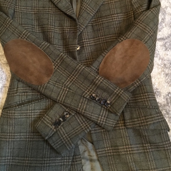 Cashmere green/brown plad blazer - Picture 2 of 4