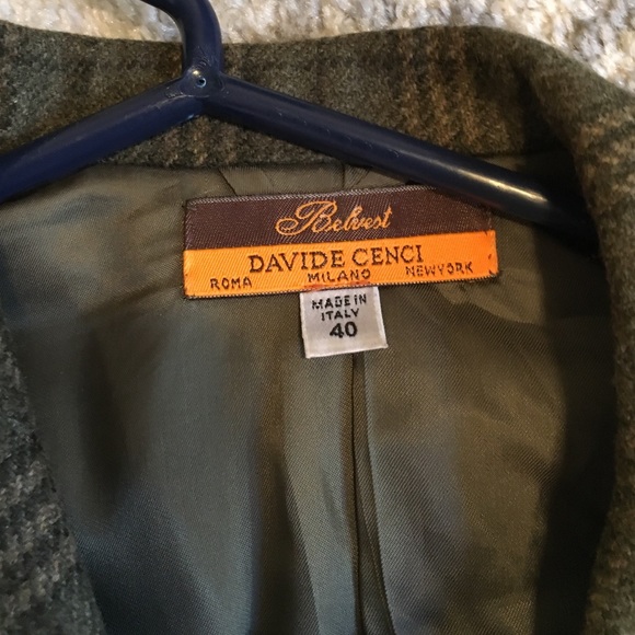 Cashmere green/brown plad blazer - Picture 3 of 4