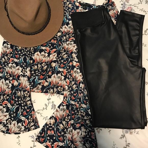 High-Waist Leather Leggings