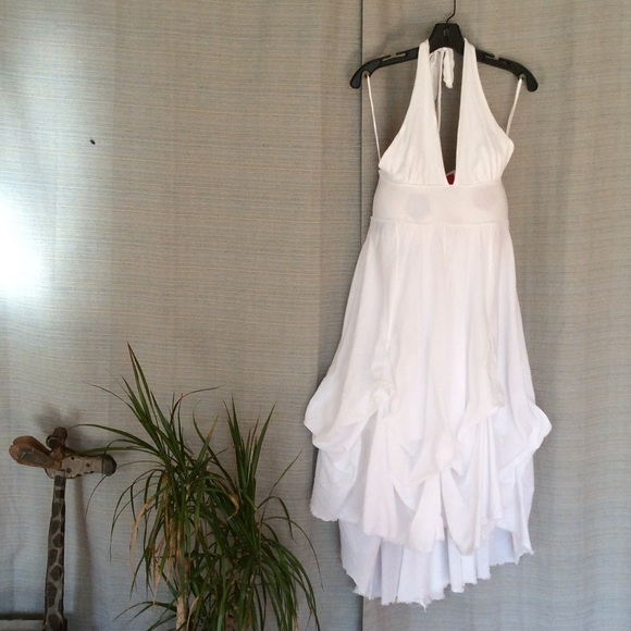 💰 Double Zero white halter dress