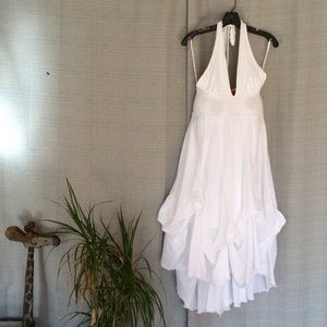 💰 Double Zero white halter dress