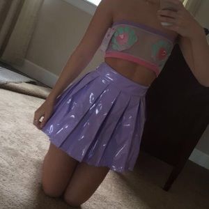 Purple plastic skirt