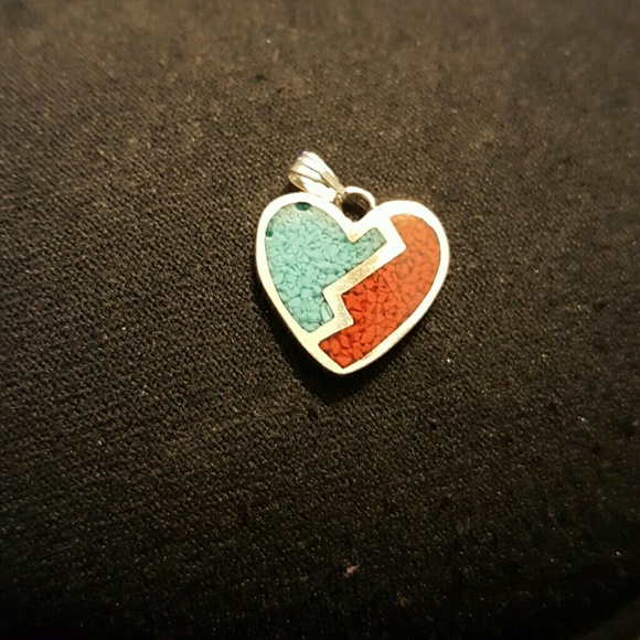 Beautiful Turquoise, Coral & Silver Necklace - Picture 2 of 2