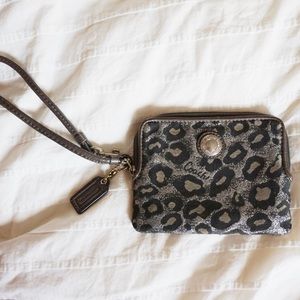 Coach Metallic Cheetah print Wristlet