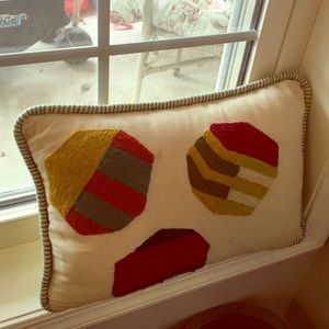 Small Anthropologie decorative woven pillow