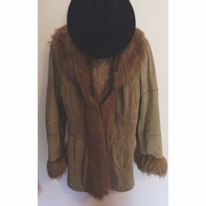 Vintage fur trim coat