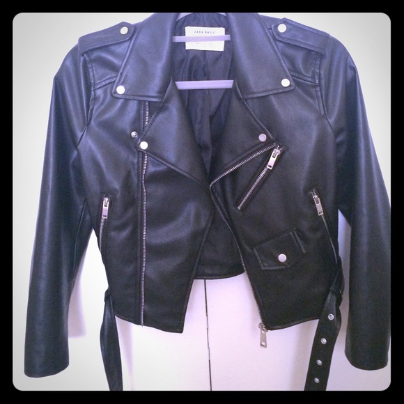 Zara Faux Leather Biker Jacket