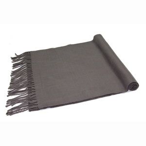 Grey Cashmere Feel Plain Scarf UNISEX