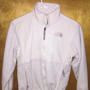 Girls White Northface Jacket