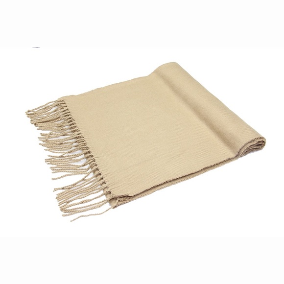 Camel Cashmere Feel Plain Scarf UNISEX