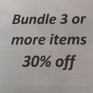 Bundles 30% off 3 or more items