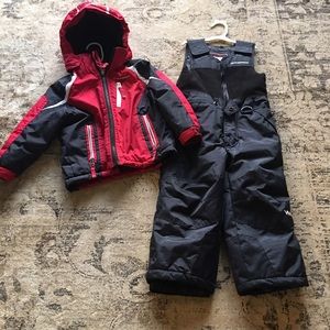 Toddler Boys Snow coat and bibs