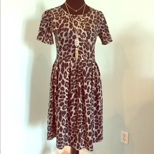 LuLaRoe Animal Print Amelia Dress