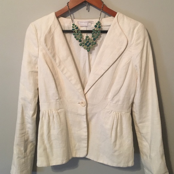 Linen cream blazer