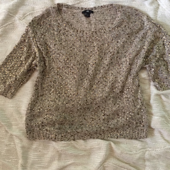 Sparkle sweater crop