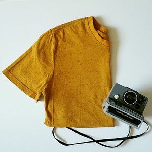 Men's Urban Outfitters Mustard Slim Fit Crew Neck
