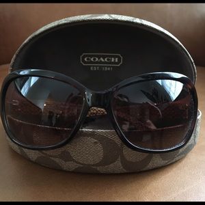 COACH tortoise sunglasses