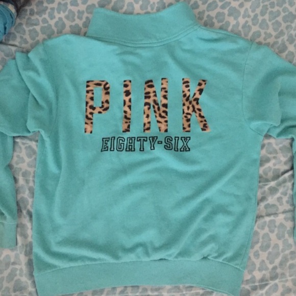 VS Pink Quarter Zip Sweater