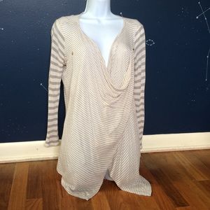 Striped Jessica Simpson ivory nursing cardigan