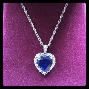 Heart-Shaped Sapphire Necklace