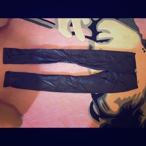 Leather like leggings. Never before worn.