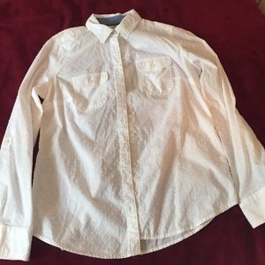 White button down cotton shirt