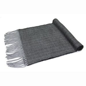 Dark Grey Herringbone Cashmere Feel Scarf