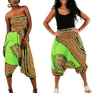 SOLD!!!  Dashiki Print 2-N-1 Jumpsuit /Yoga Pant