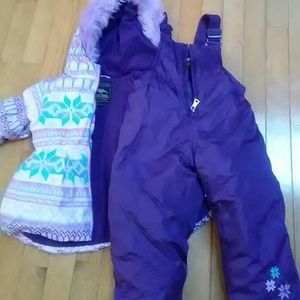 Toddler girls snowsuit set