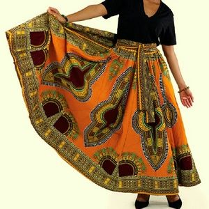 Dashiki Print Maxi Skirt